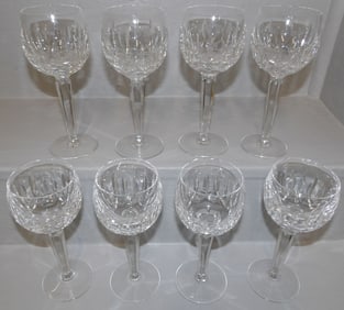 8 Waterford wine glasses