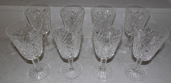 8 Waterford crystal water glasses