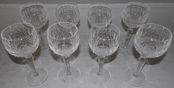 8 Waterford crystal wine goblets