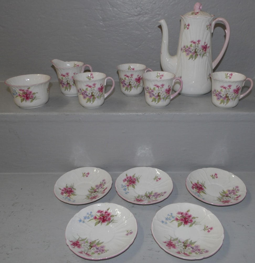 12 piece shelley porcelain tea set (1 of 3)