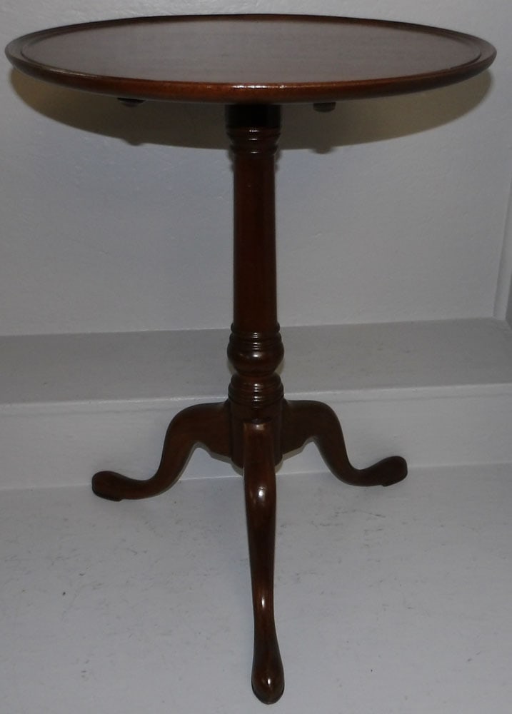 mahogany dish top tilt top tea table by Kittinger (1 of 4)