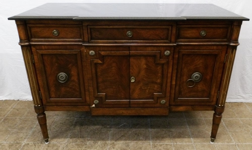 mahogany marble top server by Lillian August for Hickory White (1 of 11)