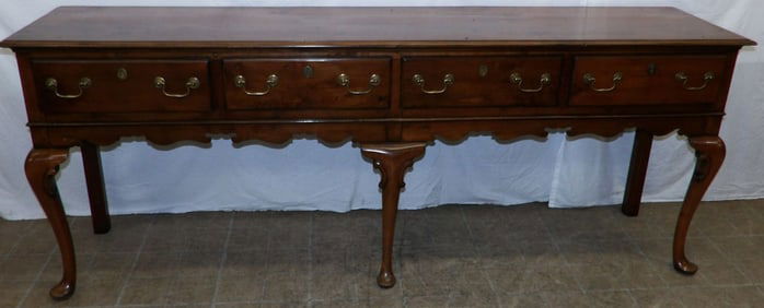 cherry and yew wood Queen Anne style dresser base