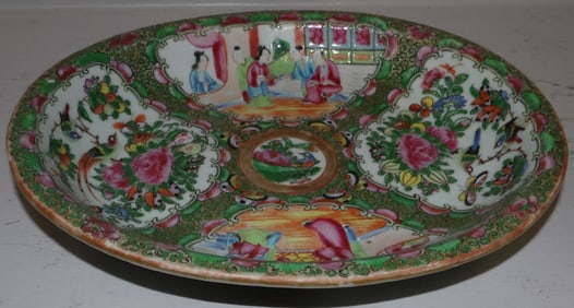 19th century rose medallion porcelain bowl