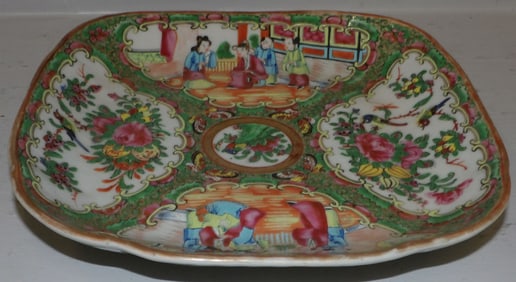19th century rose medallion porcelain bowl
