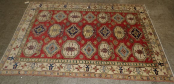 8' 2" by 5' 6" handmade Oriental rug