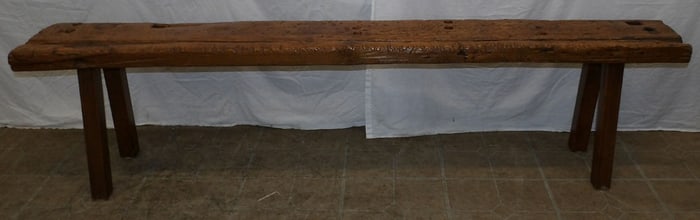 Oriental primitive wood bench