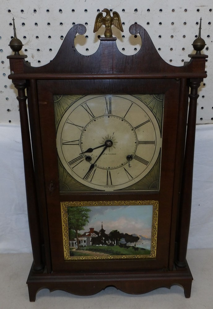 mahogany Seth Thomas clock (1 of 8)