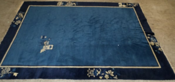antique handmade 6' 1" x 8' 9" Chinese Art Deco rug