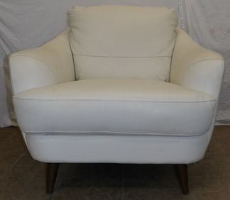 modern leather upholstered Italian chair