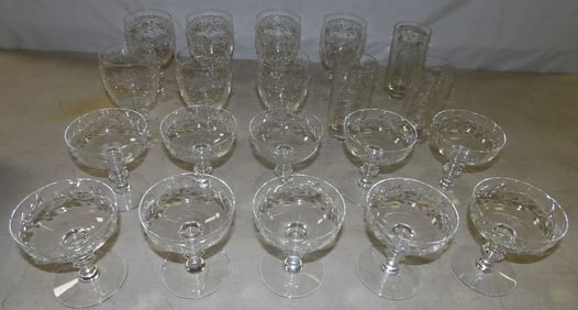 Lot of Cut Stemware