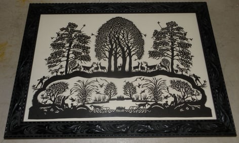 Framed Black & White Silhouette