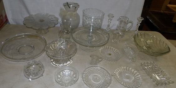 Lot of Clear Glass Items