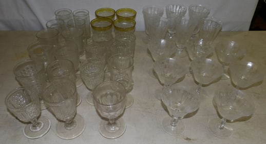 Lot of Vintage Glass Stemware