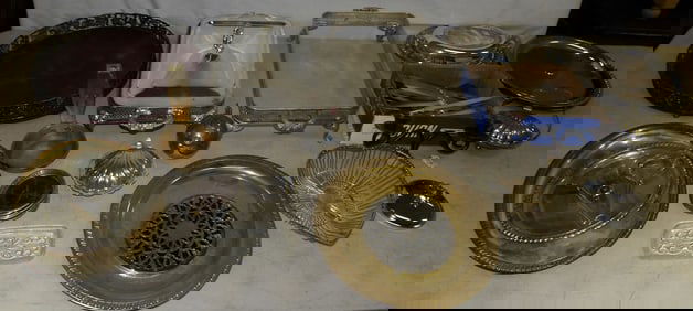 Lot of Silver Plate & Brass Items