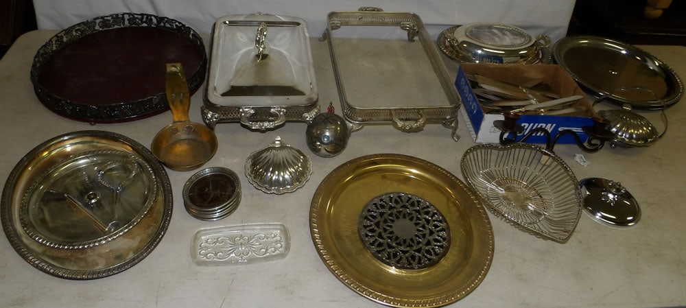 Lot of Silver Plate & Brass Items (1 of 6)