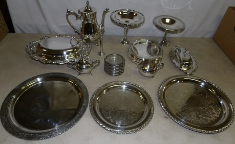 Lot of Polished Silver Plated Items