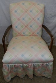 mahogany and upholstered arm chair