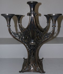 antique silver plated candelabra