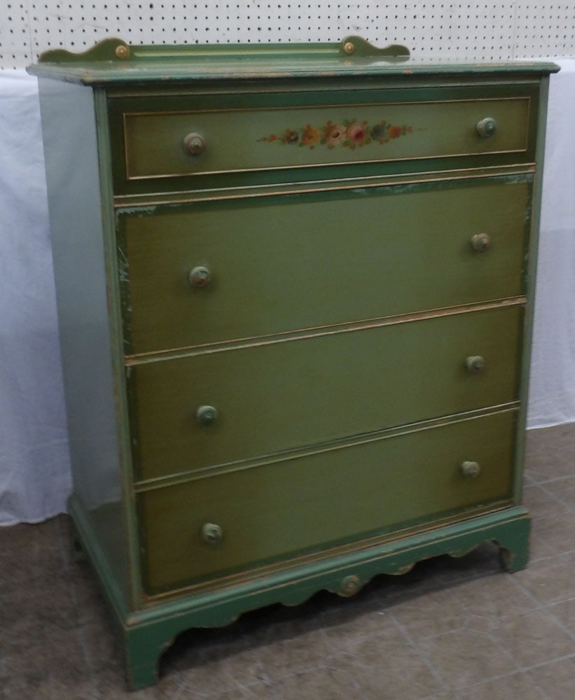 painted four drawer chest by Berkey and Gay  (1 of 5)