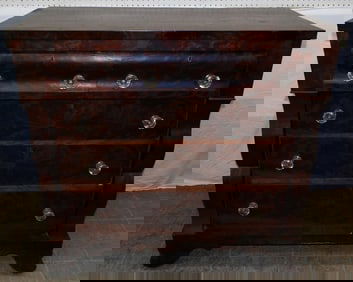 19th century mahogany Empire two over three drawer chest