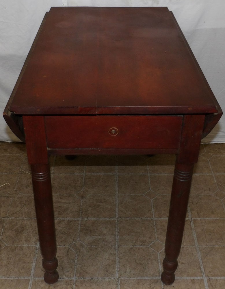 antique cherry drop leaf table  (1 of 9)