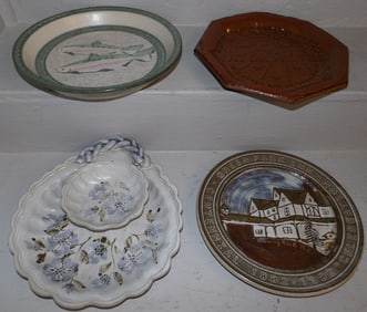 lot of signed pottery items