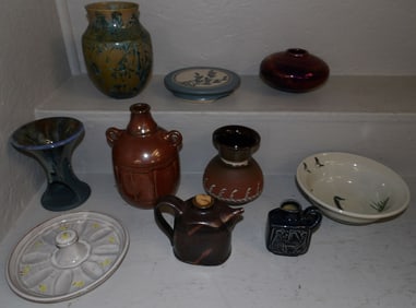 lot of signed pottery items