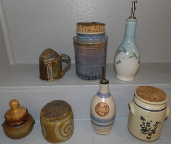 lot of signed pottery items