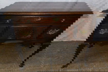 oak Queen Anne style lowboy by Cushman Colonial