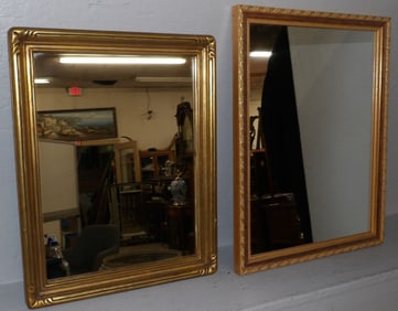 2 gilded frame mirrors