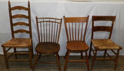 4 antique side chairs