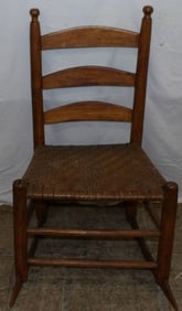 antique maple and split oak seat rocker