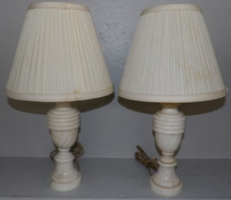 pair of Alabaster lamps