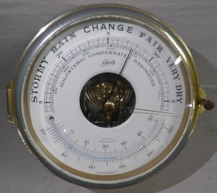 gilded metal thermometer by Schatz