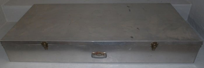 vintage aluminum storage box