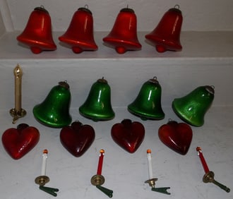 Lot of vintage glass Christmas ornaments
