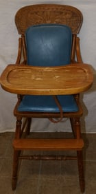oak child's high chair