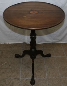 mahogany inlay dish top tea table