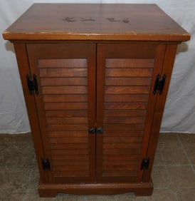 pine shutter door cabinet