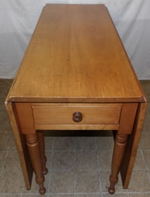 19th century cherry drop leaf dining table