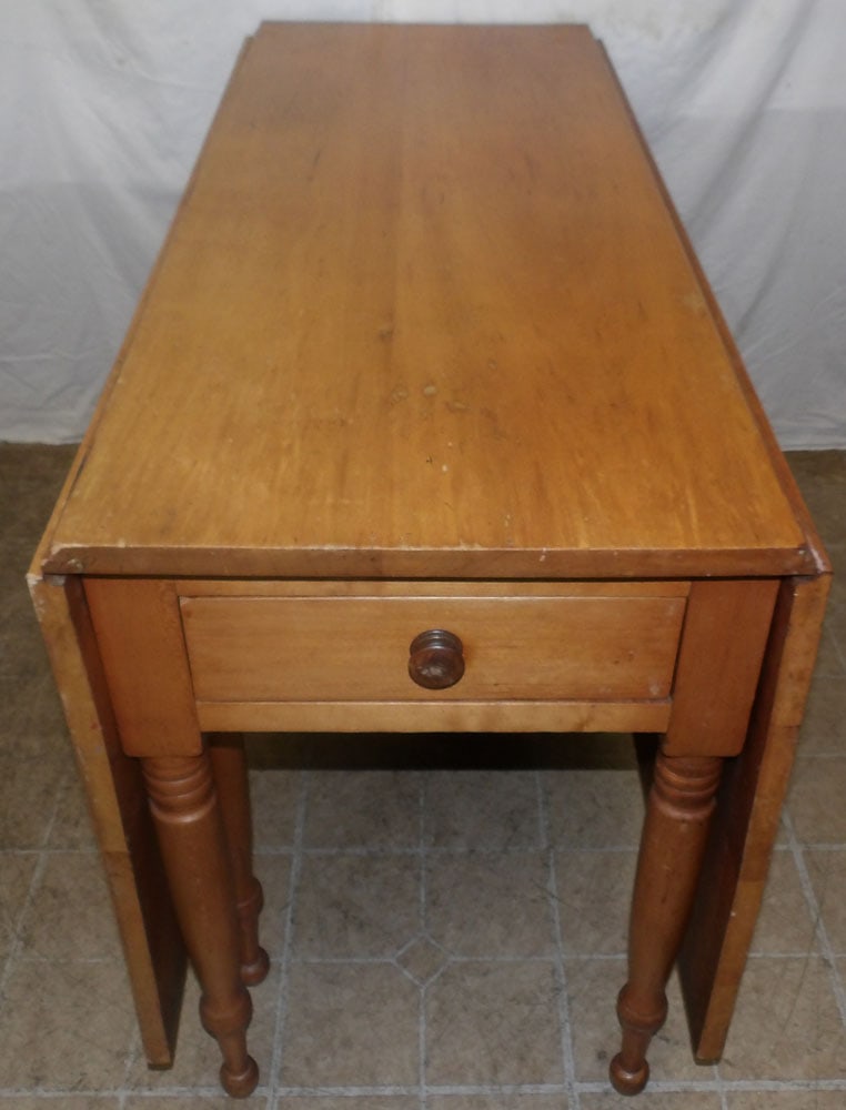 19th century cherry drop leaf dining table  (1 of 9)