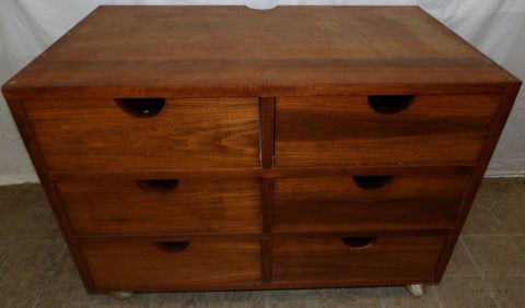 mahogany 6 drawer chest