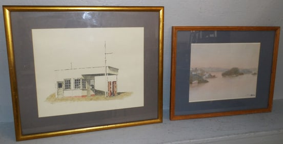 two framed prints