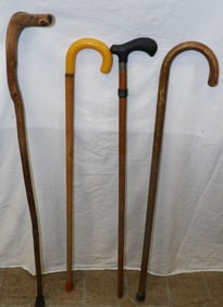 lot of vintage walking sticks