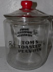vintage Toms Peanut glass jar