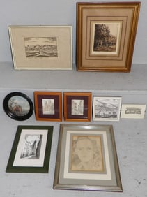 Lot of Small European Landmark & Scenic Prints, Some Artist Signed