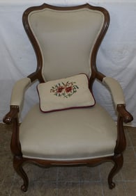 Mahogany & Upholstered Arm Chair