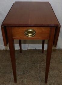 Walnut Drop Leaf Table with Drawer