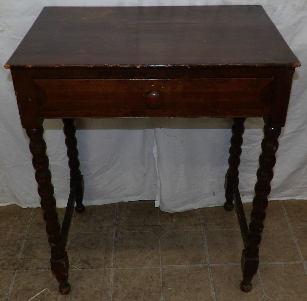 Antique Cherry One Drawer Stand  (1 of 7)